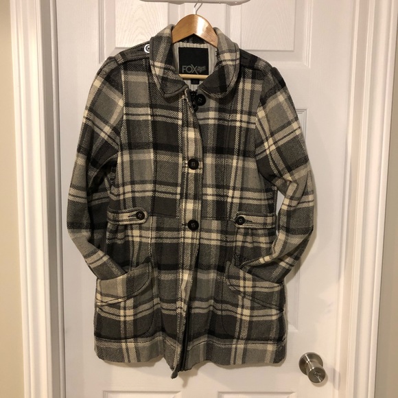Fox Jackets & Blazers - ⬇️🎉Price Drop ⬇️🎉 Fox Plaid Winter Coat